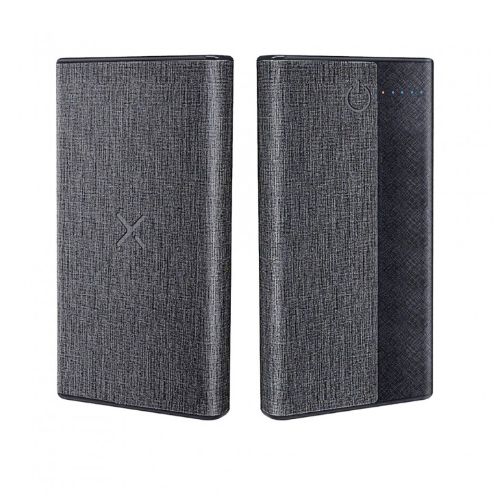 Gri Kumaş Dokulu 10000 mAh 10W Wireless Promosyon Powerbank